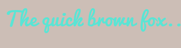 Image with Font Color 59E5D5 and Background Color CCBEB6